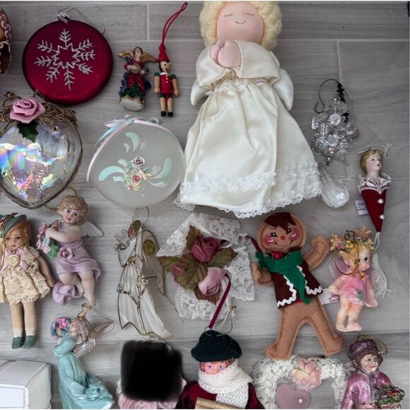 Collection of Victorian Doll Vintage Ornaments - Picture 6 of 9